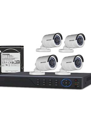 HIKVISION 4 unit 1080P night vision security cc Package